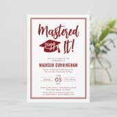 Modern Mastered It Master's Degree Graduation  Inv 招待状 (スタンド正面)