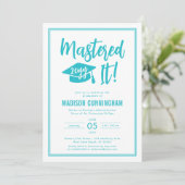 Modern Mastered It Master's Degree Graduation  Inv 招待状 (スタンド正面)