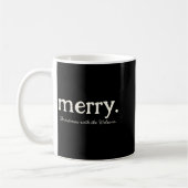 Modern Matching Family Minimalist Merry Christmas コーヒーマグカップ (左)
