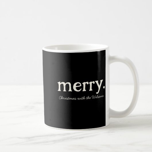 Modern Matching Family Minimalist Merry Christmas コーヒーマグカップ (右)