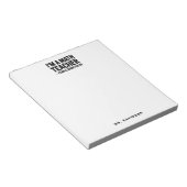 Modern Math Teacher Funny Saying ノートパッド (アングル)