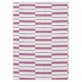 Modern Mauve and Plum Stripe テーブルクロス (正面)