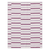 Modern Mauve and Plum Stripe テーブルクロス (正面)