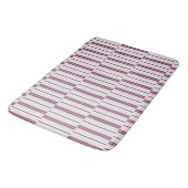 Modern Mauve and Plum Stripe バスマット (アングル)