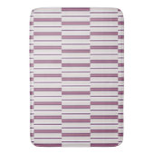 Modern Mauve and Plum Stripe バスマット (正面縦)