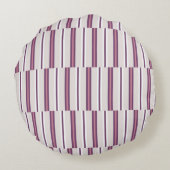 Modern Mauve and Plum Stripe ラウンドクッション (裏面)