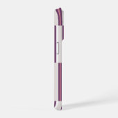 Modern Mauve and Plum Stripe iPhoneケース (右側面)