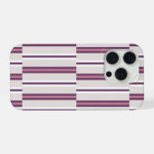 Modern Mauve and Plum Stripe iPhoneケース (裏面横)