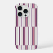 Modern Mauve and Plum Stripe iPhoneケース (裏面)
