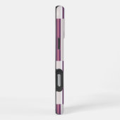 Modern Mauve and Plum Stripe iPhoneケース (右側面)