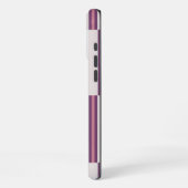 Modern Mauve and Plum Stripe iPhoneケース (左側面)