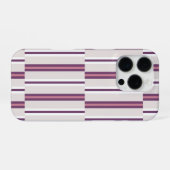 Modern Mauve and Plum Stripe iPhoneケース (裏面横)