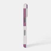 Modern Mauve and Plum Stripe iPhoneケース (右側面)