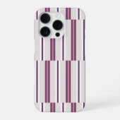 Modern Mauve and Plum Stripe iPhoneケース (裏面)