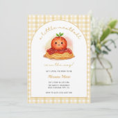 Modern Meatball Italian Baby Shower Invitation  招待状 (スタンド正面)