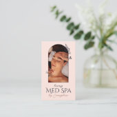 Modern Med Spa Wellness Floral Rose Arch Photo 名刺 (スタンド正面)