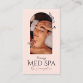 Modern Med Spa Wellness Floral Rose Arch Photo 名刺 (正面)