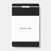 Modern media press custom logo photo black ID バッジ (裏面)