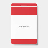 Modern media press custom logo photo red ID バッジ (裏面)