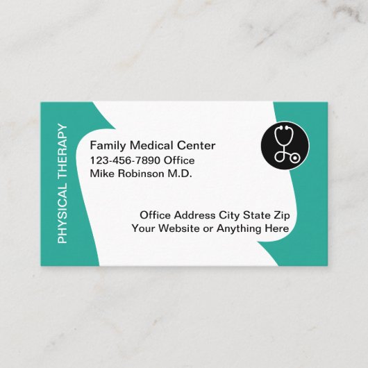 Modern Medical Doctor Business Cards Design  名刺 (正面)