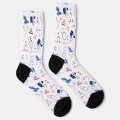 Modern Medical Doctor Nurse Pattern ソックス (右)