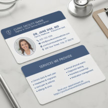 Modern Medical Doctor Photo Clinical Navy Blue