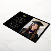 Modern Medical School Graduate Doctor Graduation 箔招待状 (回転した状態)