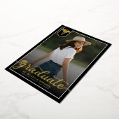 Modern Medical School Graduate Photo Graduation 箔招待状 (回転した状態)