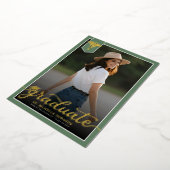 Modern Medical School Graduate Photo Graduation 箔招待状 (回転した状態)