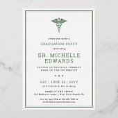 Modern Medical School Graduate Photo Graduation 箔招待状 (裏面)