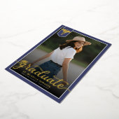 Modern Medical School Graduate Photo Graduation 箔招待状 (回転した状態)