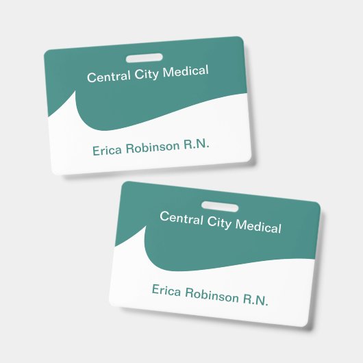 Modern Medical Theme Budget Name Badges バッジ (正面＆裏面)
