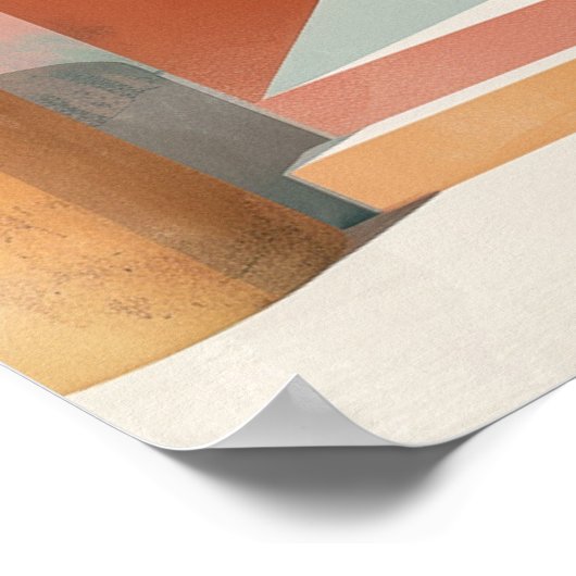 Modern Mediterranean Boho Arch Wall Art Print ポスター (角)