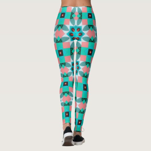 Modern Mediterranean Pattern Leggings レギンス (裏面)