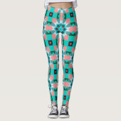 Modern Mediterranean Pattern Leggings レギンス (正面)
