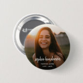 Modern Memorial | Forever Loved Funeral Tribute 缶バッジ (正面&裏面)