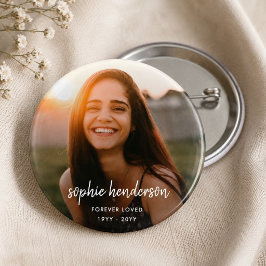 Modern Memorial | Forever Loved Funeral Tribute 缶バッジ