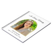 Modern Memorial or Funeral Guest Book Notebook ノートブック (左側)