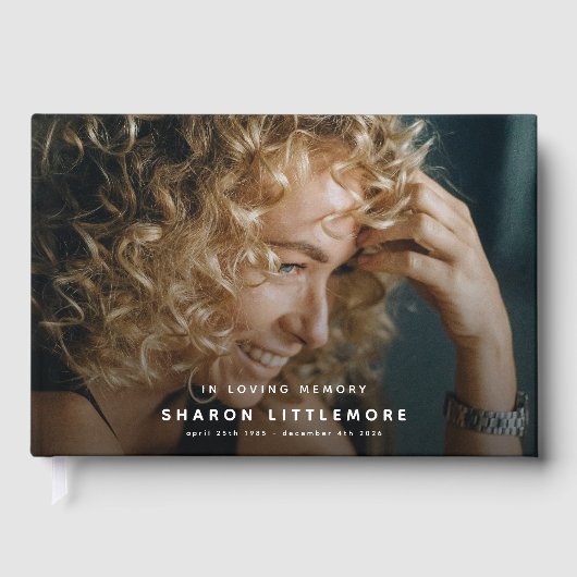 Modern Memorial Photo Keepsake ゲストブック (正面)