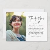 Modern Memorial Photo & Message Sympathy  サンキューカード (正面)