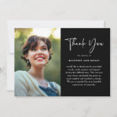 Modern Memorial Photo & Message Sympathy  サンキューカード (正面)