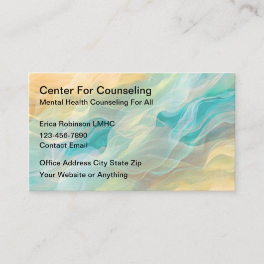 Modern Mental Health Counseling Business Cards 名刺 (正面)