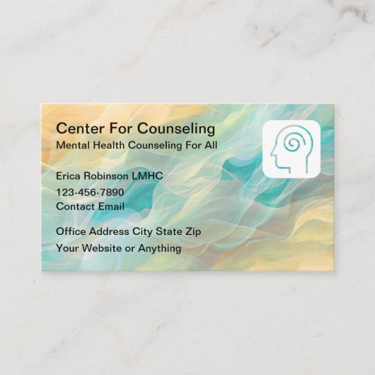 Modern Mental Health Counseling Business Cards 名刺 (正面)