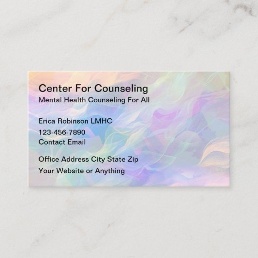Modern Mental Health Counseling Business Cards 名刺 (正面)
