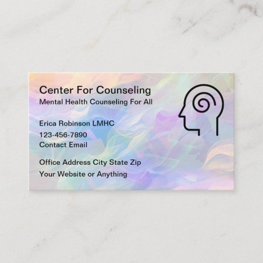Modern Mental Health Counseling Business Cards 名刺 (正面)