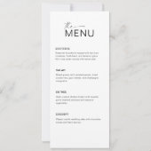 Modern Menu Card and Thank you Message 招待状 (裏面)