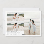 Modern Merriest Christmas Couples Photo シーズンカード (裏面)