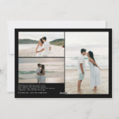 Modern Merriest Christmas Couples Photo シーズンカード (裏面)