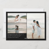 Modern Merriest Christmas Couples Photo シーズンカード (裏面)