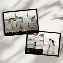 Modern Merriest Christmas Couples Photo